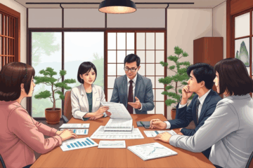 Illustration of real estate refinancing and easy money management