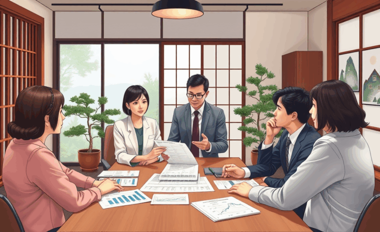 Illustration of real estate refinancing and easy money management